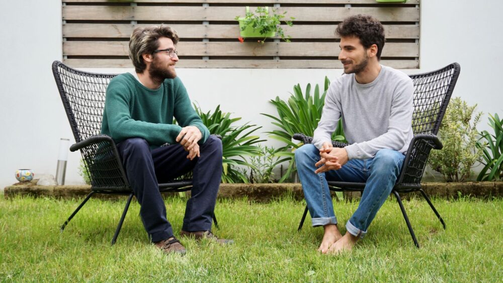 Men talking about mental health - support system